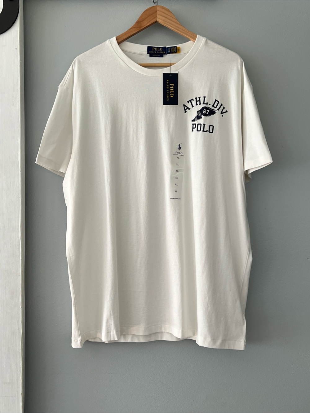 NWT Polo Ralph Lauren Men's XL White Athl. Div. P-Wing 67 Graphic T-Shirt